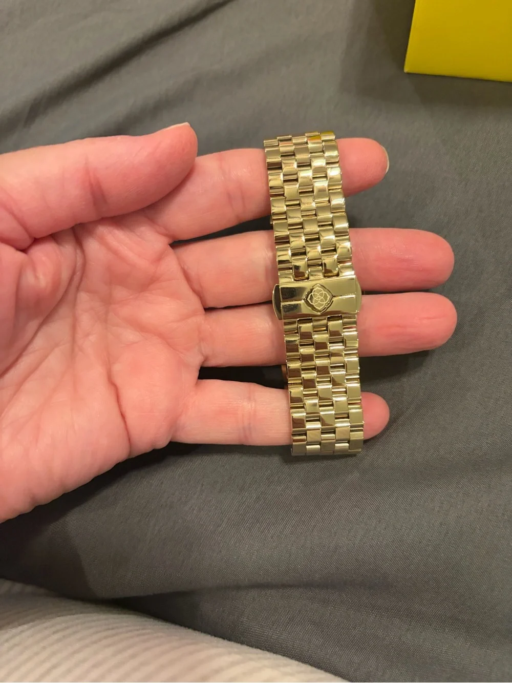 Kendra Scott Gold Bracelet Watch with Burgundy Dial